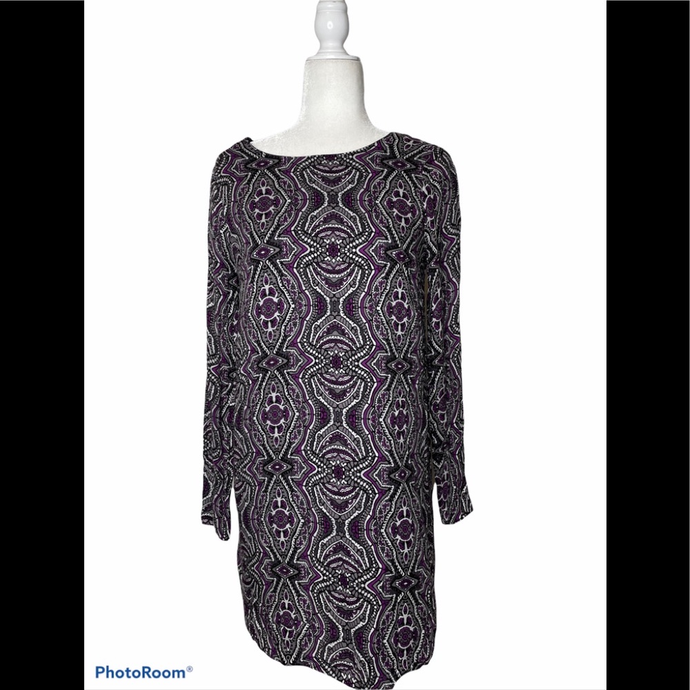 PrAna Cece long Sleeve Shift Dress Exposed zipper size small